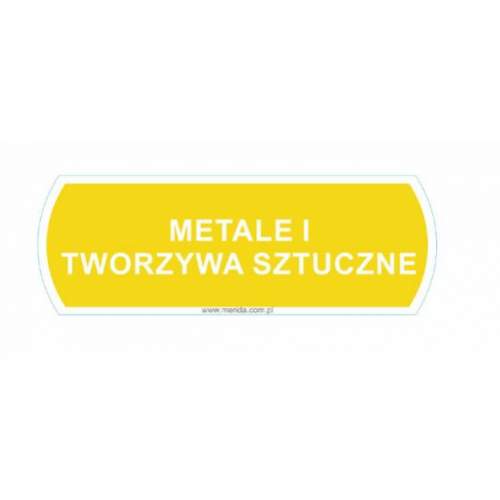 Mała naklejka na kosz do segregacji Metale i tworzywa sztuczne Merida